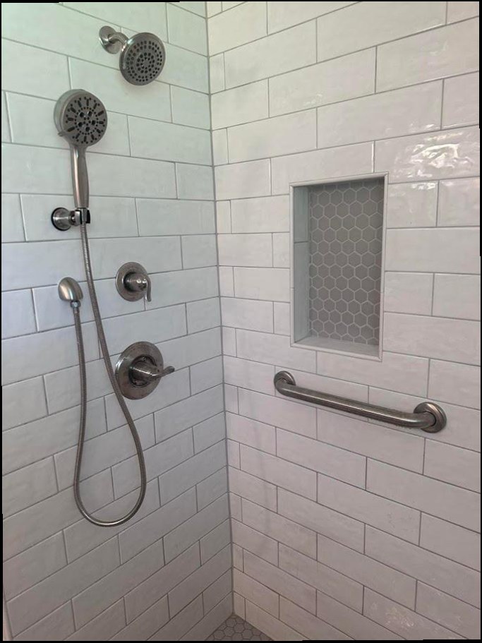 Custom shower installation by Walters Brothers Plumbing